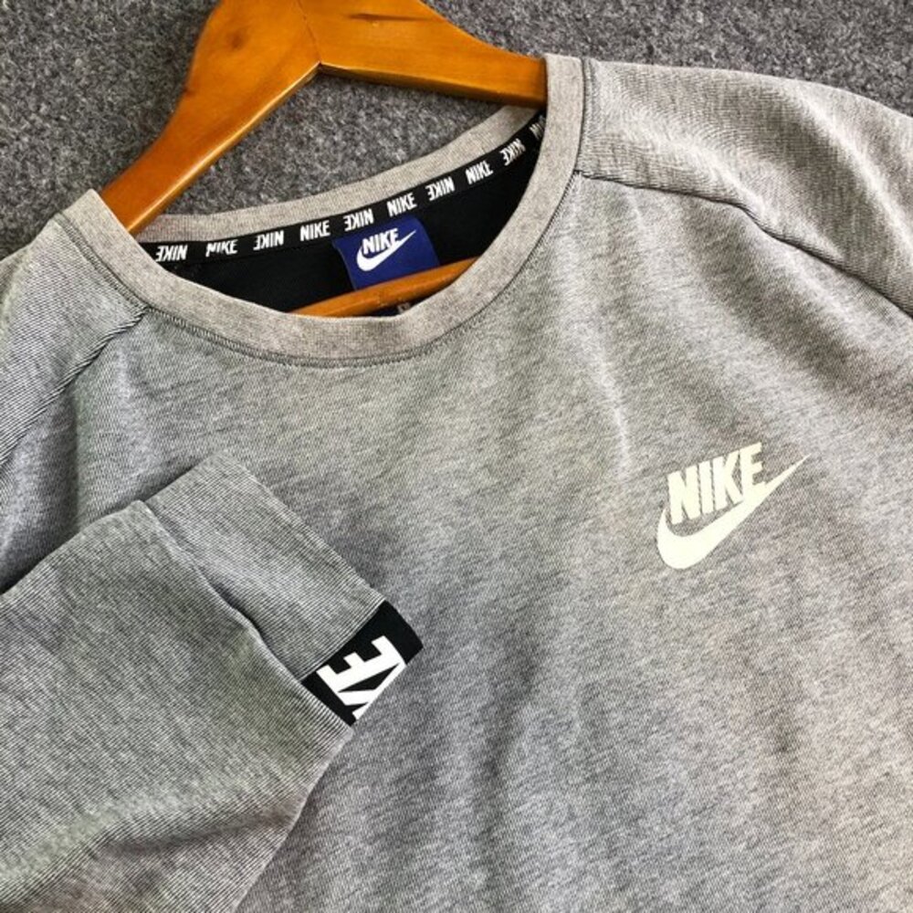 Nike Advance 15 Crewneck Sweatshirt Mens Large Gray Pockets Tech 861744-010